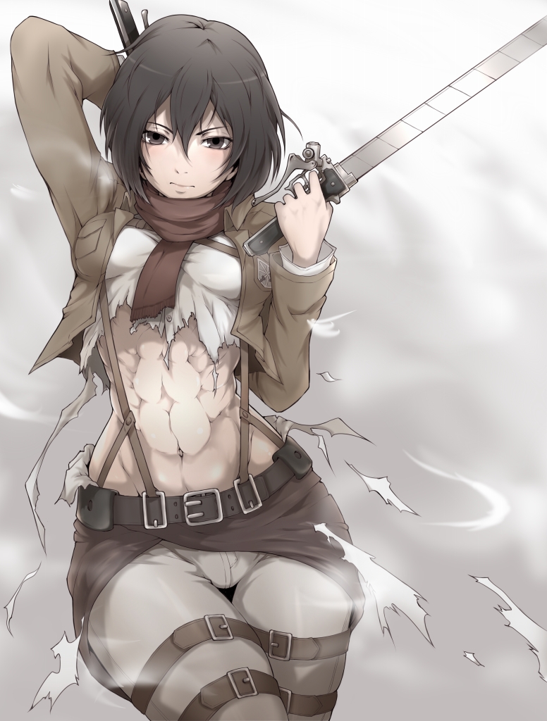 mikasa ackerman (shingeki no kyojin) drawn by ina_(gokihoihoi)