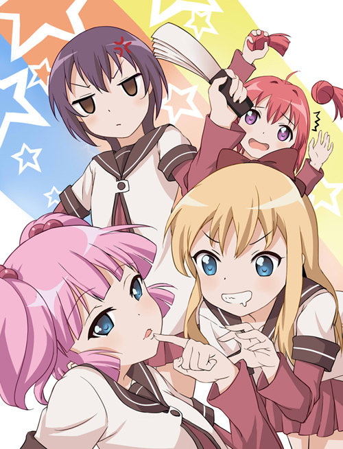 toshinou kyouko, akaza akari, funami yui, and yoshikawa chinatsu (yuruyuri) drawn by ttk_(kirinottk)