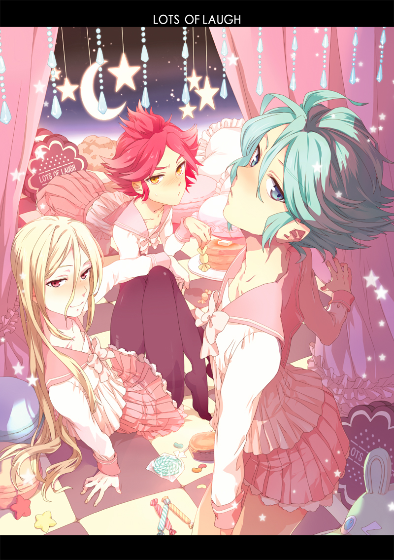 hatsune miku, afuro terumi, nagumo haruya, and suzuno fuusuke (vocaloid and 2 more) drawn by nerisuke