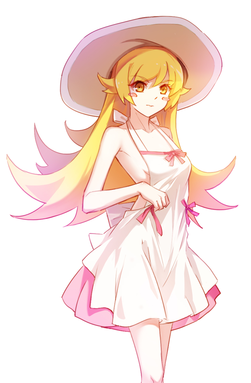 oshino shinobu (monogatari and 1 more) drawn by minhoo