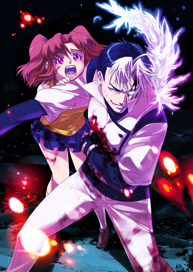yumizuka satsuki and sachiel (tsukihime and 2 more) drawn by akiyama_(yamagoya)