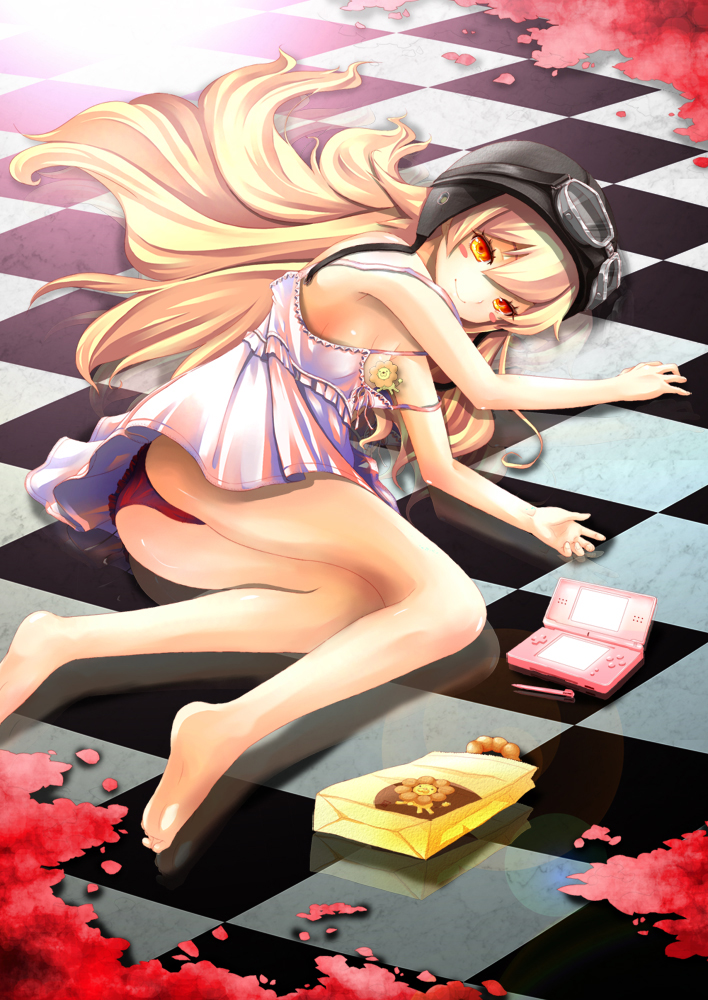 oshino shinobu and pon de lion (monogatari and 2 more) drawn by hanasaki