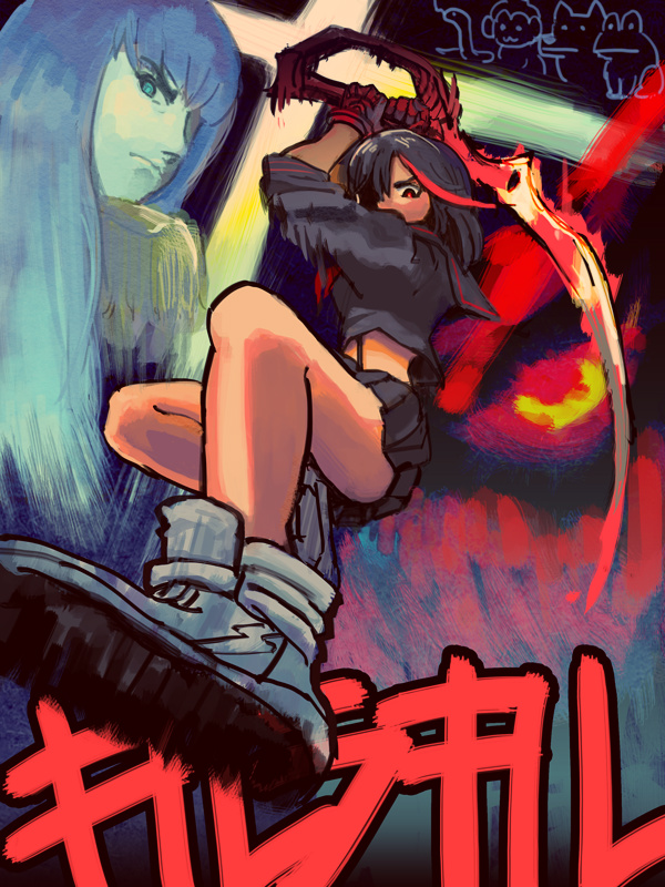 matoi ryuuko, senketsu, and kiryuuin satsuki (kill la kill) drawn by imocool