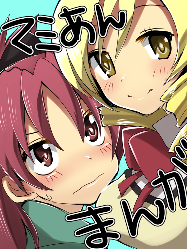 sakura kyoko and tomoe mami (mahou shoujo madoka magica) drawn by yui_tooru