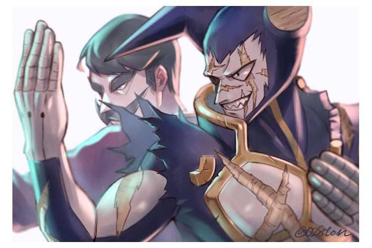 vincent bari and gustav (konjiki no gash!!) drawn by otton