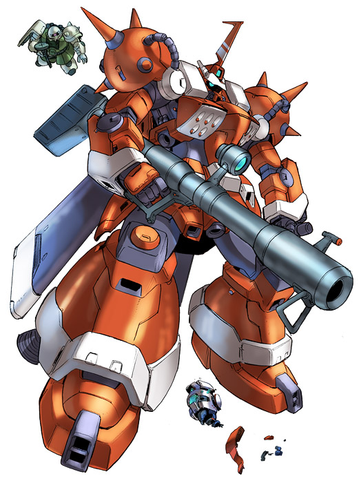 zaku ii and dolmel (gundam and 1 more) drawn by funbolt