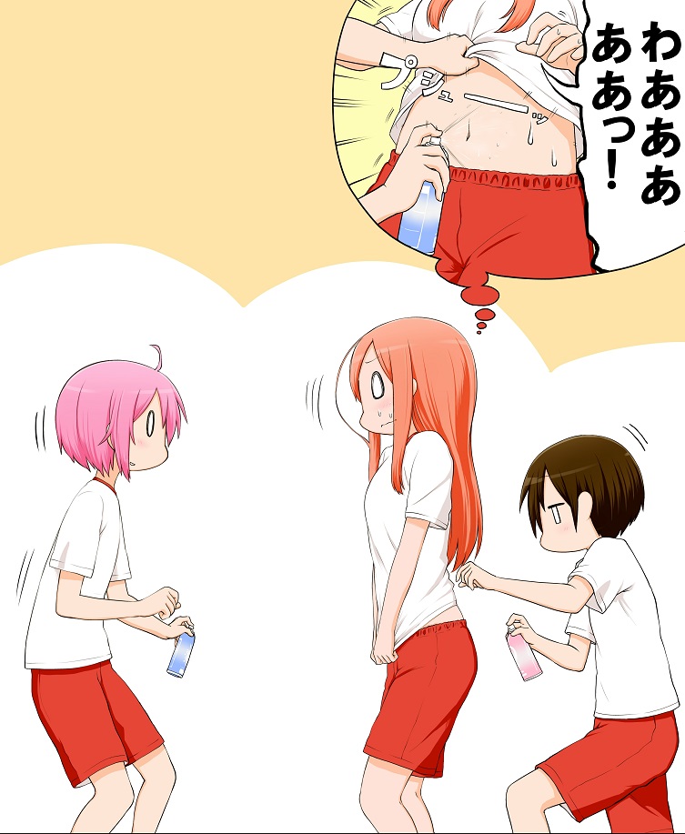 nonohara yuzuko, aikawa chiho, and hasegawa fumi (yuyushiki) drawn by poronegi