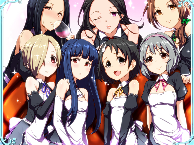 shirasaka koume, sasaki chie, sajo yukimi, kawashima mizuki, narumiya yume, and 2 more (idolmaster and 2 more) drawn by clearite
