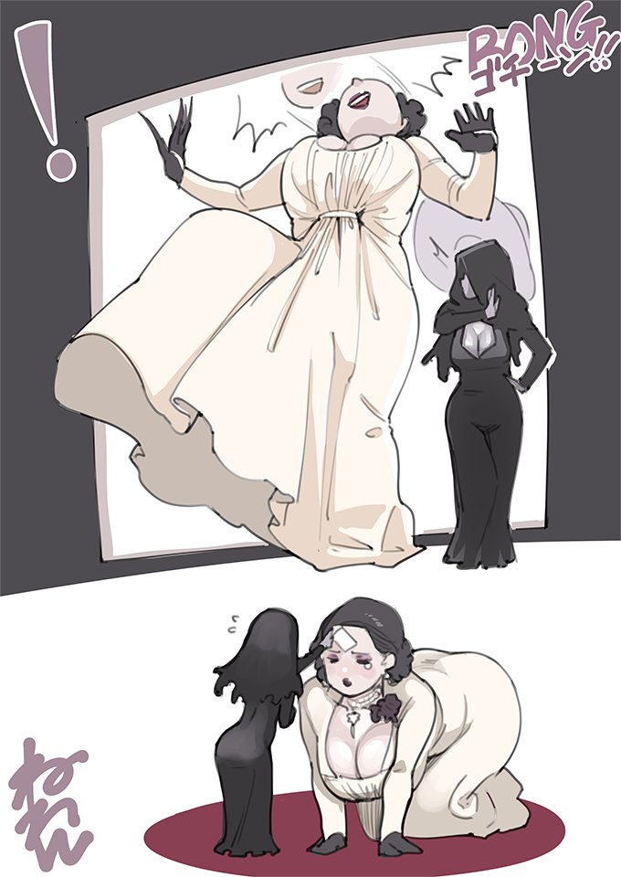 alcina dimitrescu and daniela dimitrescu (resident evil and 1 more) drawn by neone