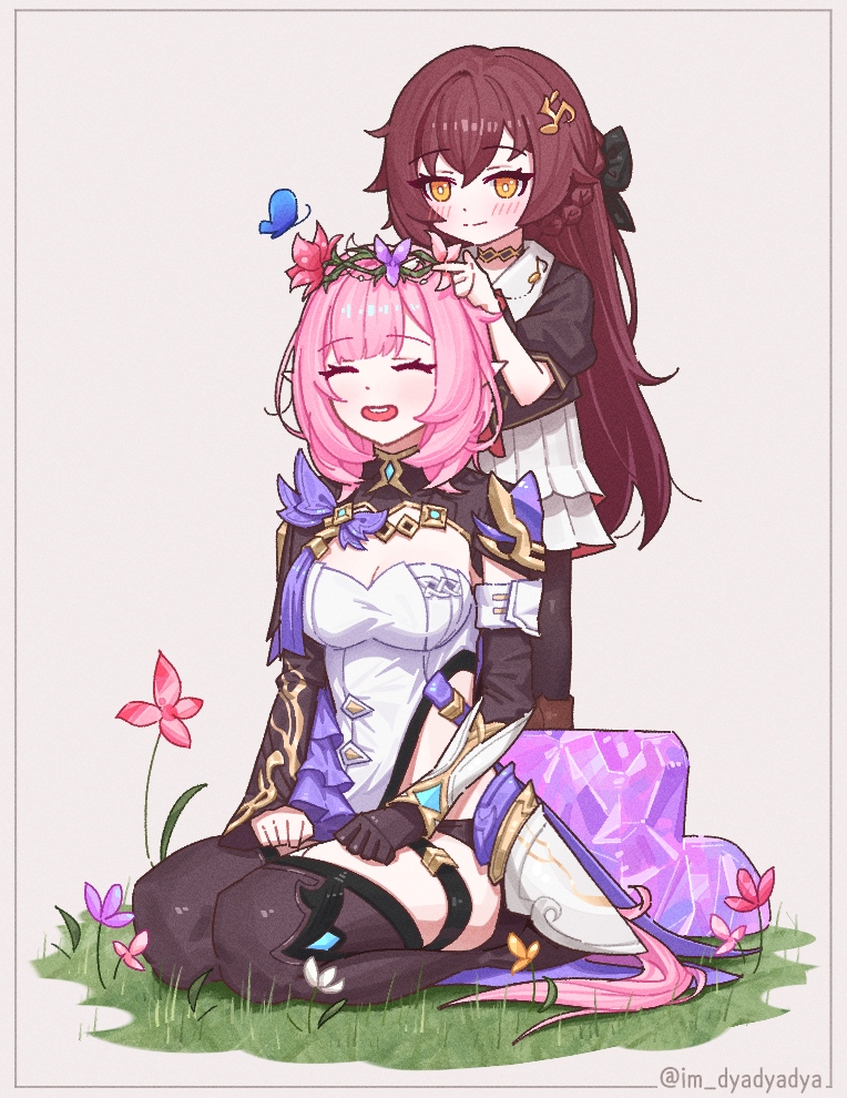 elysia and eden (honkai and 1 more) drawn by dyadyadya