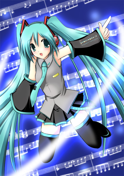 hatsune miku (vocaloid) drawn by ayane_yuu_(iro_asobi)