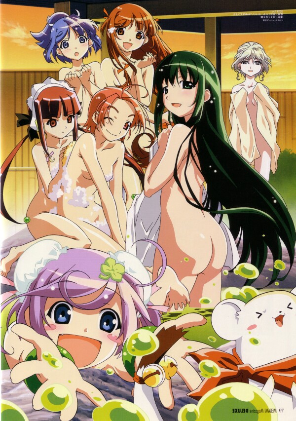 mii, ai, unagi, mai, mea, and 3 more (megami magazine and 1 more) drawn by watanabe_akio
