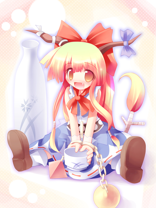 ibuki suika (touhou) drawn by ai_takurou