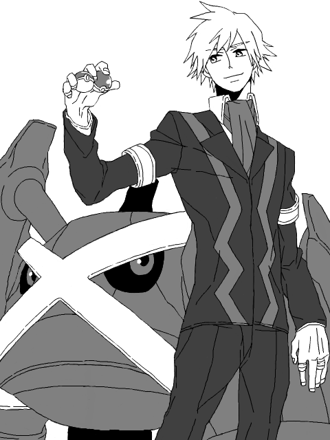 steven stone and metagross (pokemon and 1 more) drawn by nico_(tegaki)