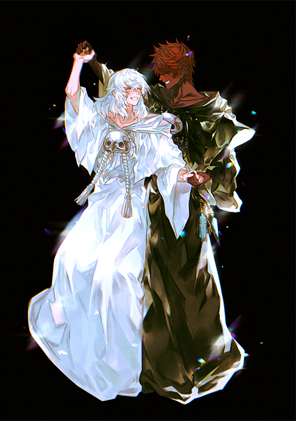 themis and erichthonios (final fantasy and 1 more) drawn by skraksff