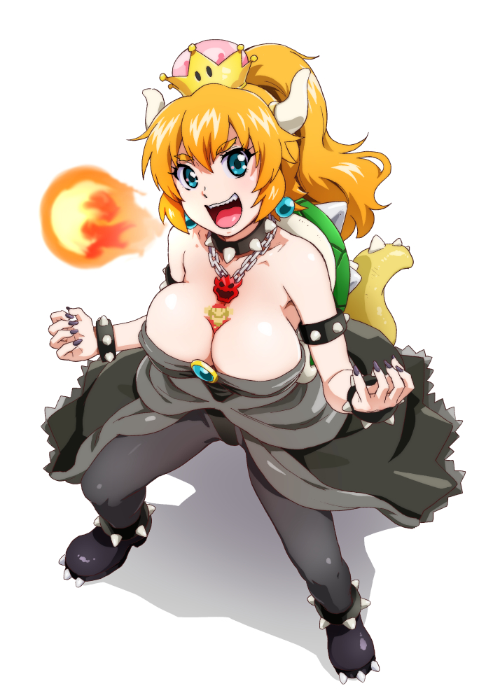 mario, bowsette, and bowser (mario and 1 more) drawn by sakecho