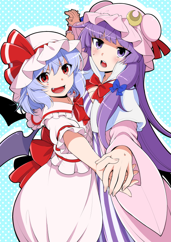 remilia scarlet and patchouli knowledge (touhou) drawn by eichi_yuu