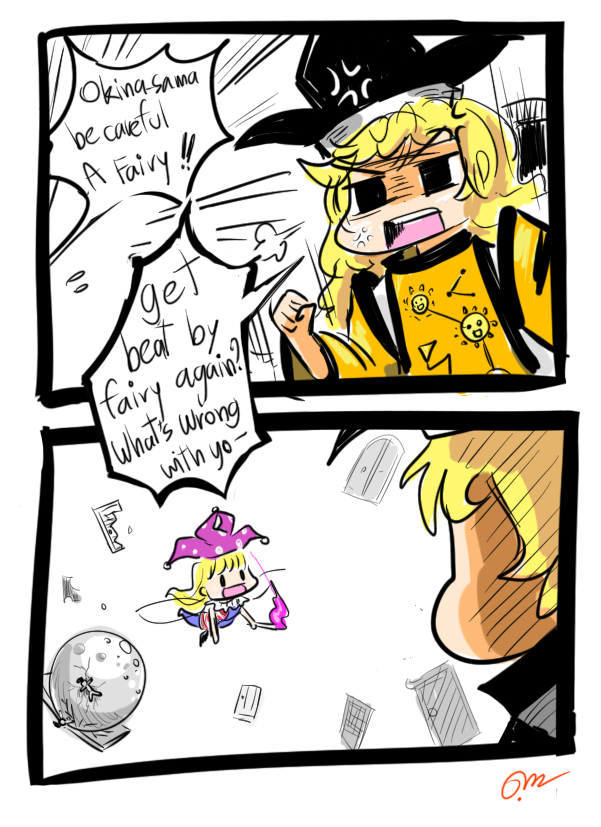 clownpiece, matara okina, nishida satono, and teireida mai (touhou) drawn by gapangman