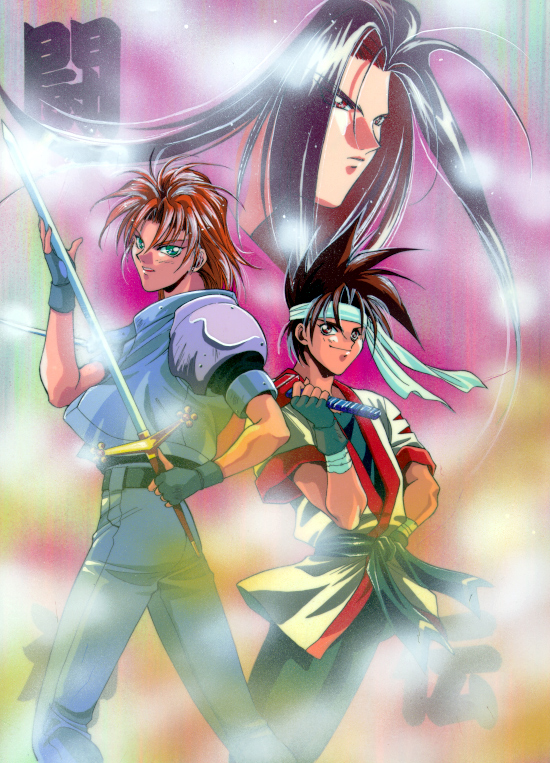 eiji shinjo, kayin amoh, and sho shinjo (toushinden) drawn by shuri_yasuyuki