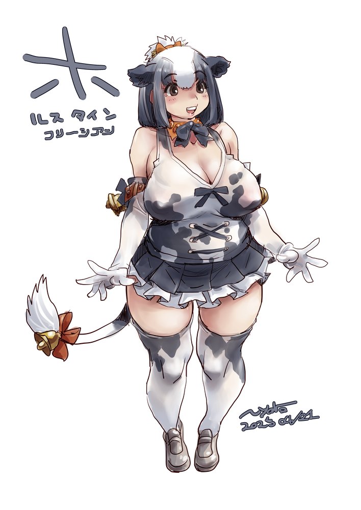 holstein friesian cattle (kemono friends) drawn by nyororiso_(muyaa)
