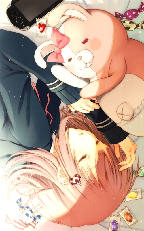 nanami chiaki and monomi (danganronpa and 2 more) drawn by seiru_(prairie)