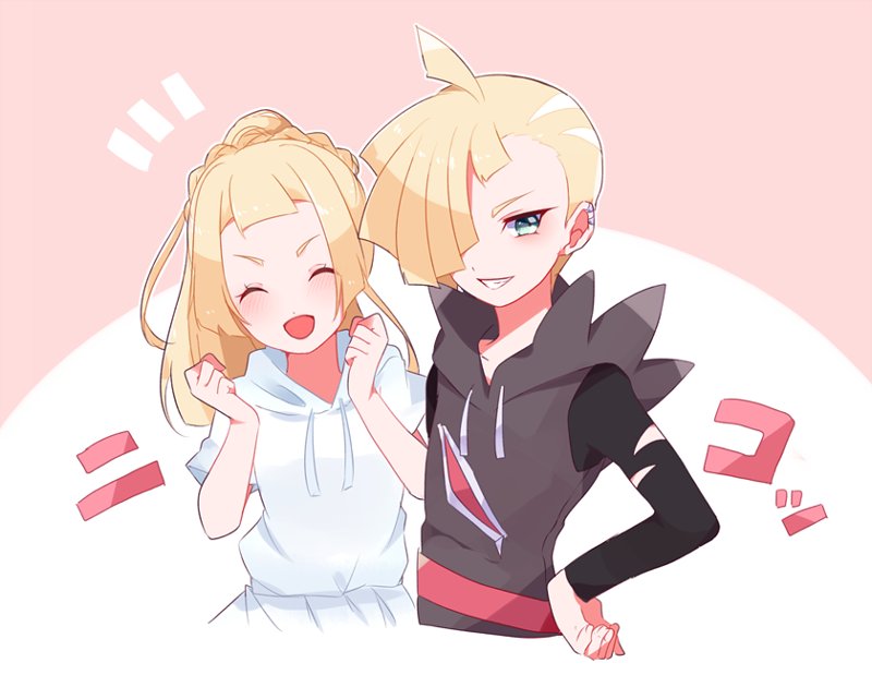 lillie and gladion (pokemon and 1 more) drawn by mvls_7