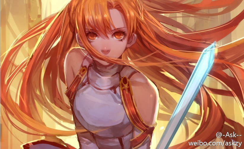 asuna (sword art online) drawn by ask_(askzy)