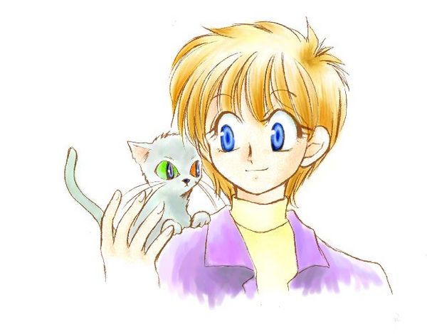 schrodinger and iris (schrodinger no neko) drawn by yume_(baroque_box)