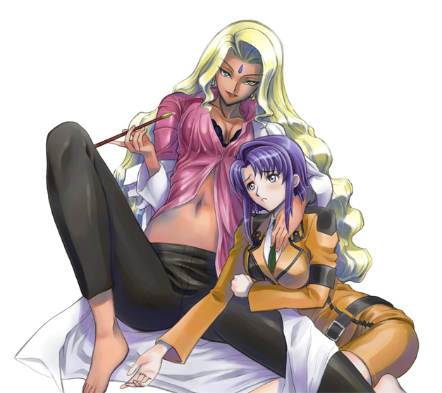 cecile croomy and rakshata chawla (code geass) drawn by morisu