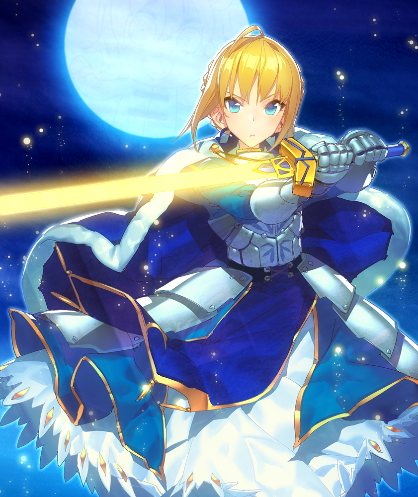 artoria pendragon and saber (fate and 1 more) drawn by kanjy00u