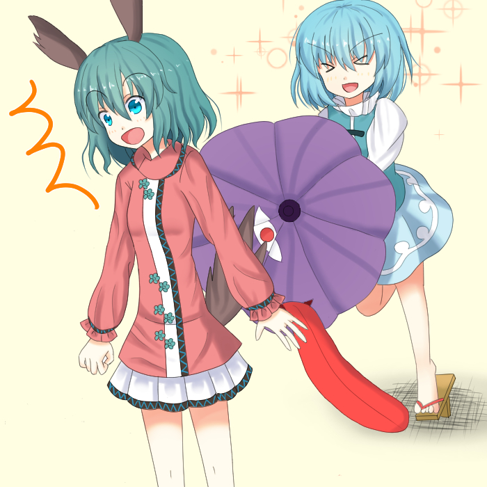 tatara kogasa and kasodani kyouko (touhou) drawn by ganora