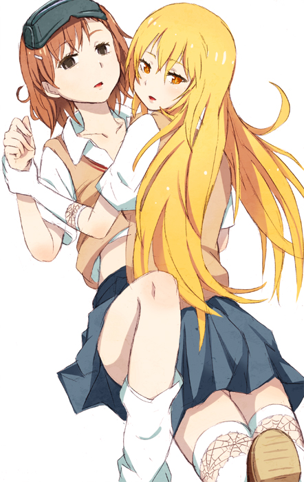shokuhou misaki and misaka imouto (toaru majutsu no index and 1 more) drawn by sakasana_(kaisen_teikoku)