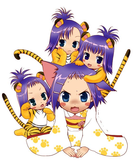 ikeda kana, ikeda shirona, ikeda nazuna, and ikeda hina (saki) drawn by akutagawa_manbou