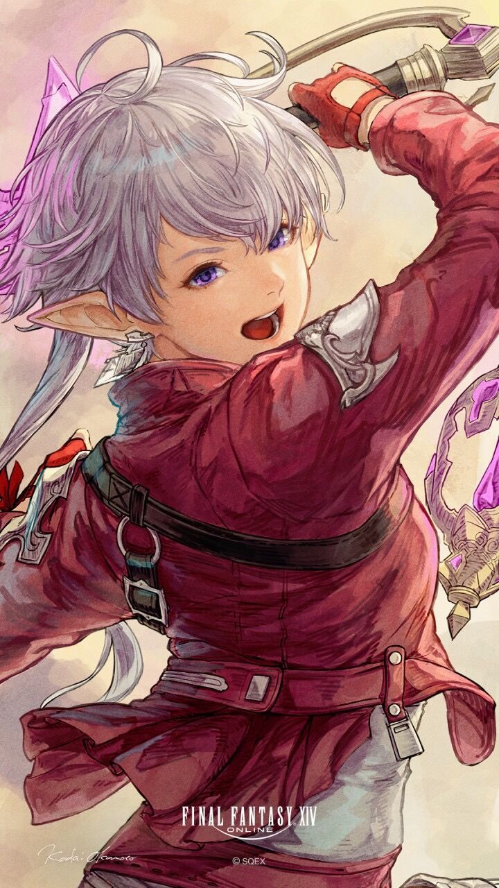 alisaie leveilleur and red mage (final fantasy and 1 more) drawn by okamoto_koudai