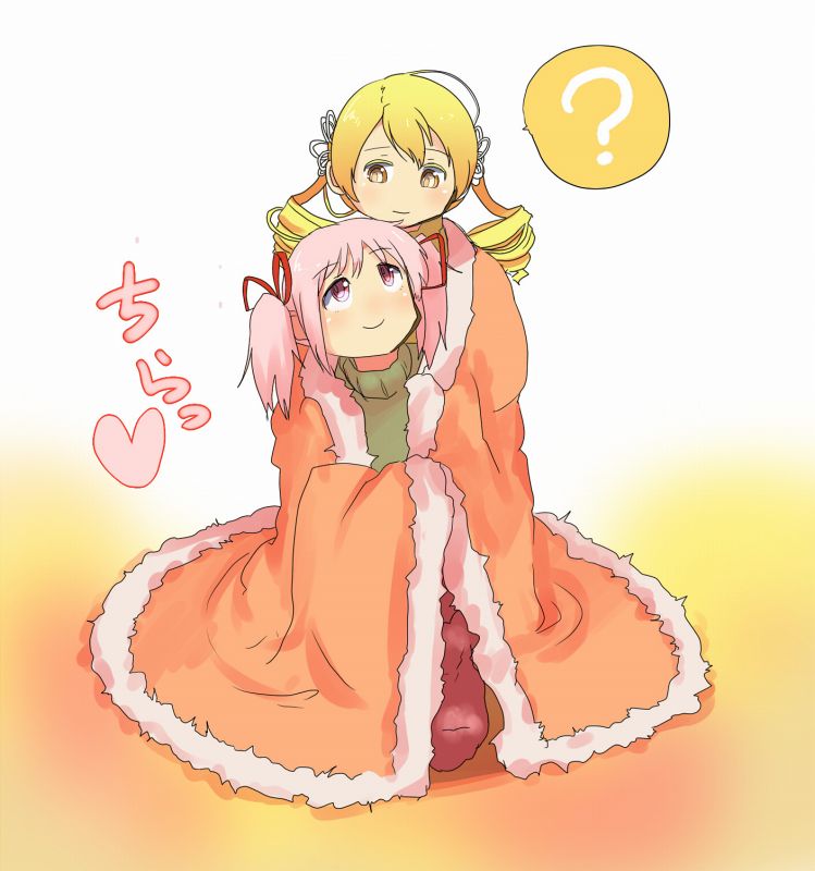 kaname madoka and tomoe mami (mahou shoujo madoka magica) drawn by gozaemon