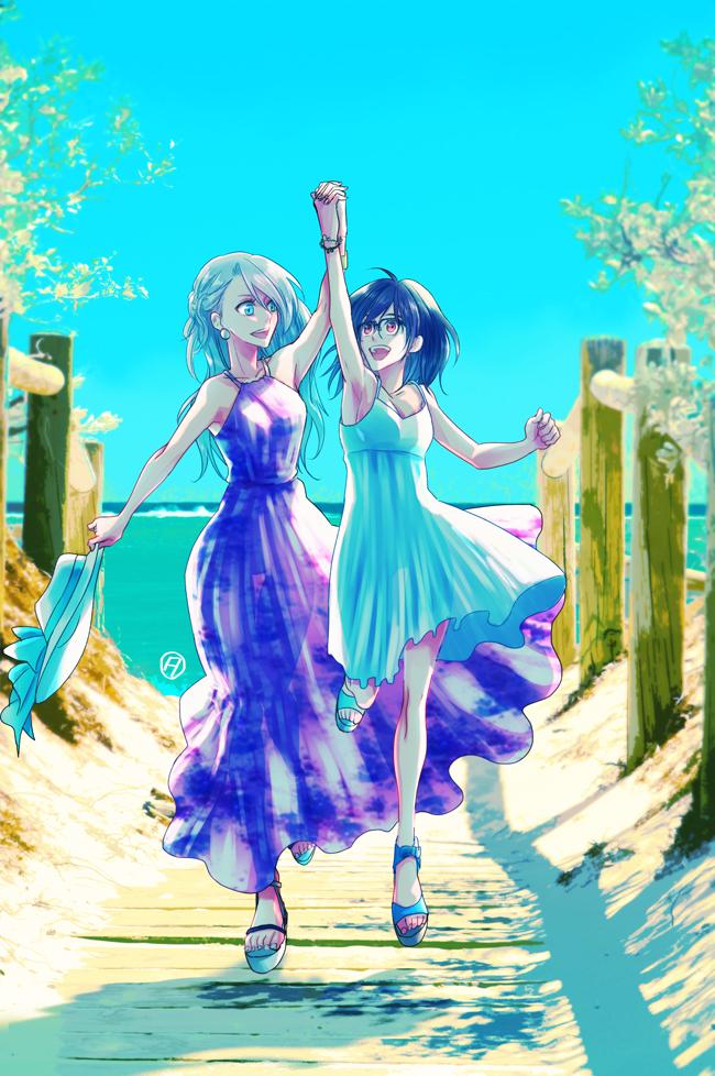 katsuki yuuri and viktor nikiforov (yuri!!! on ice) drawn by tanao