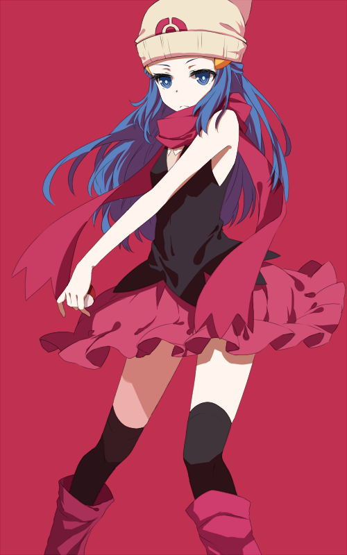dawn (pokemon and 1 more) drawn by poppy_(poppykakaka)