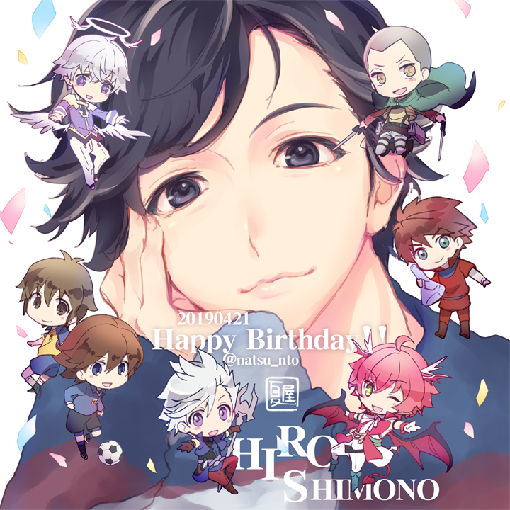 connie springer, handa shin'ichi, fideo aldena, luke venus, shimono hiro, and 1 more (real life and 5 more) drawn by natsu_(728)
