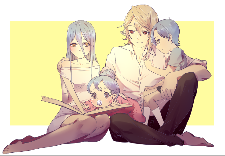azura, male corrin, female kana, and shigure (fire emblem and 1 more) drawn by airrabbityan
