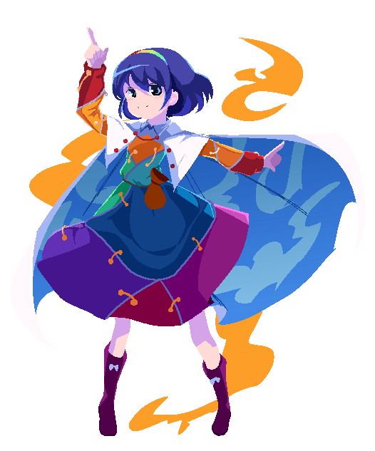 tenkyuu chimata (touhou and 1 more) drawn by rrrssr