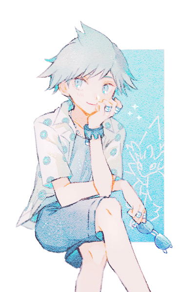 steven stone and alolan sandslash (pokemon and 1 more) drawn by ryokuno_green