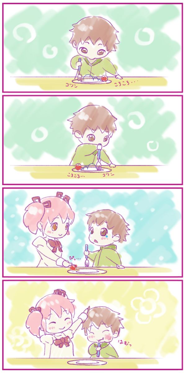 kaname madoka and kaname tatsuya (mahou shoujo madoka magica) drawn by trunkdiary