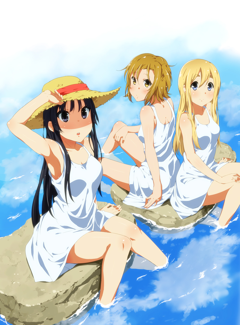 akiyama mio, tainaka ritsu, and kotobuki tsumugi (k-on!) drawn by girock