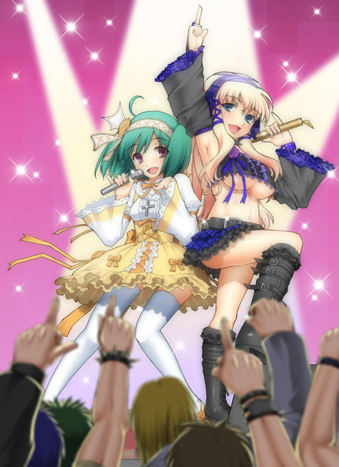 sheryl nome and ranka lee (macross and 1 more) drawn by kotobuki_utage