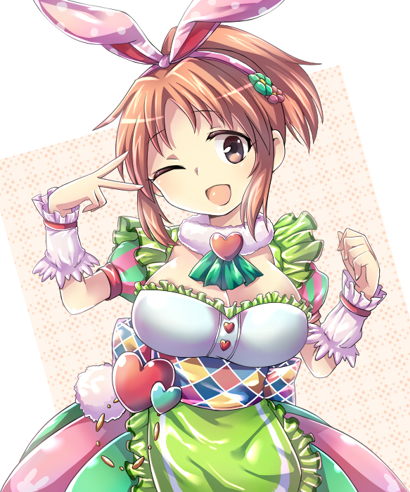 abe nana (idolmaster and 1 more) drawn by gagaga