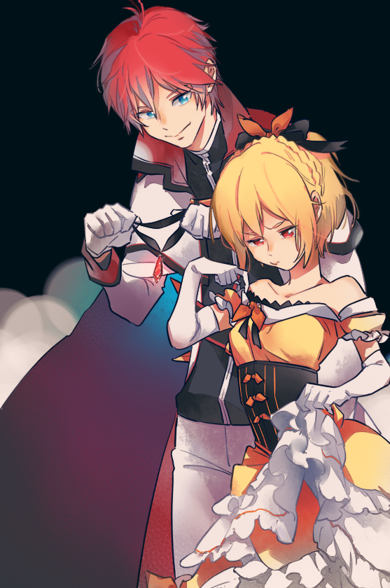 felt and reinhard van astrea (re:zero kara hajimeru isekai seikatsu) drawn by sogekishu_(sni8er)
