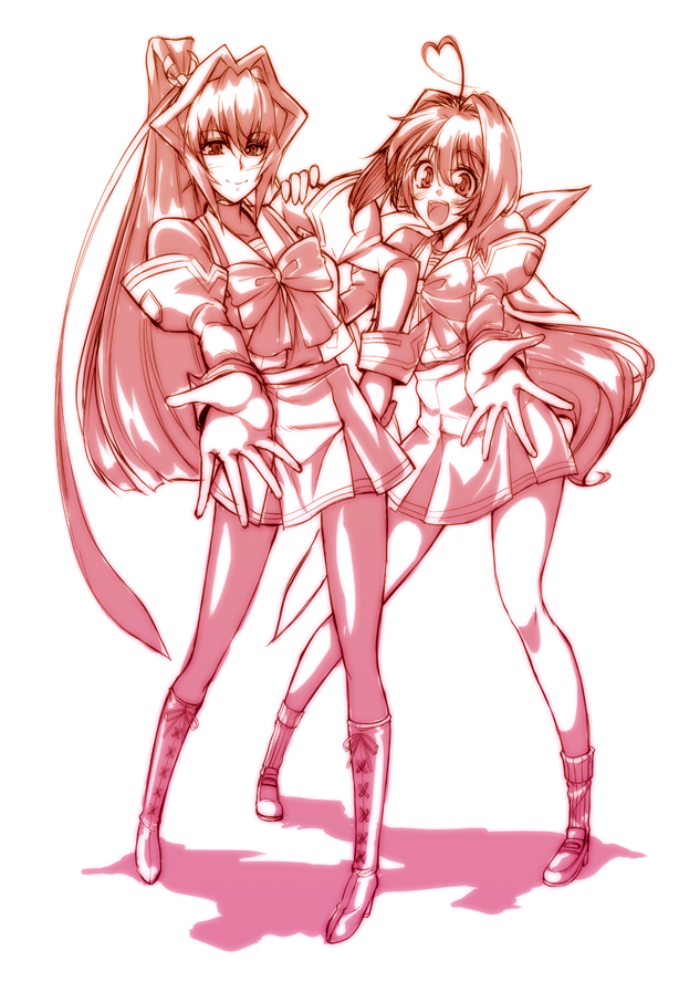 mitsurugi meiya and kagami sumika (muv-luv) drawn by kawakami_shuuichi