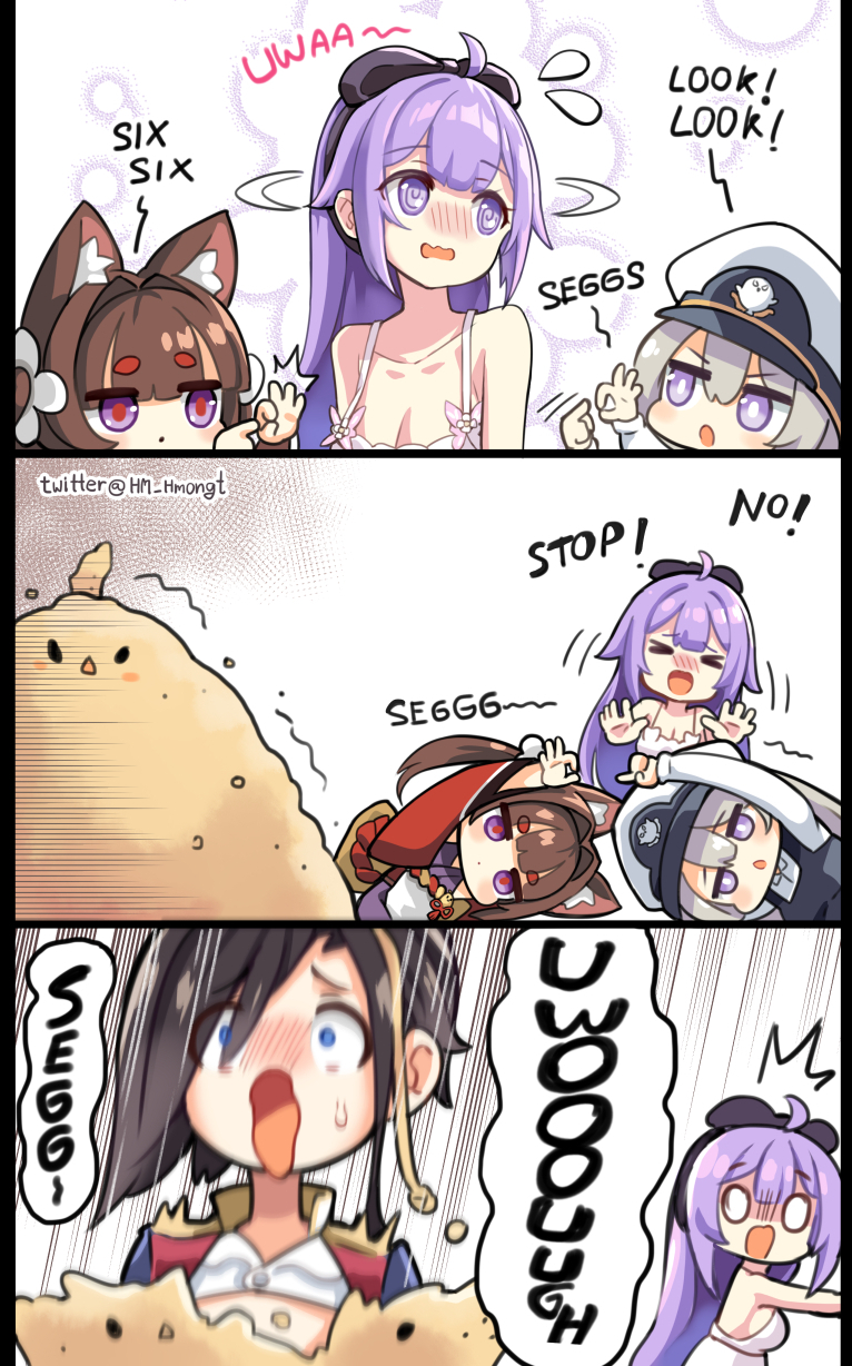 manjuu, unicorn, amagi-chan, ark royal, and little enterprise (azur lane) drawn by hm_(hmongt)