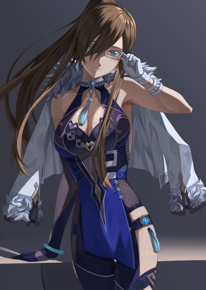 yelan and tear grants (genshin impact and 2 more) drawn by rourou_ill