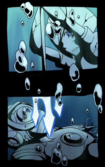 splash woman and bubble man (mega man and 2 more) drawn by nekoichi